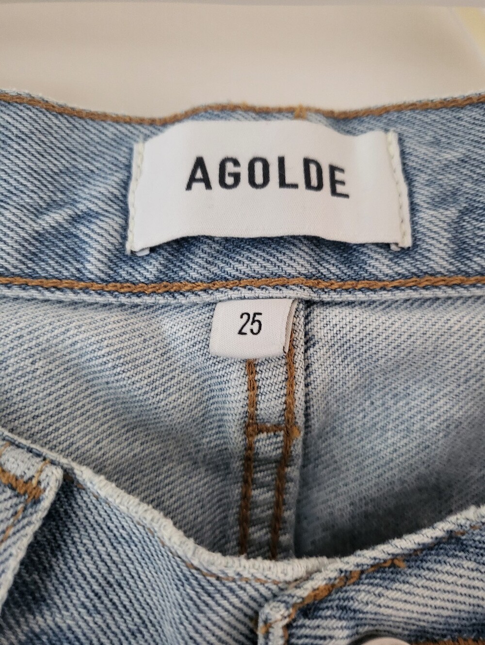 AGOLDE V Waist Kelly Relaxed Straight Jeans Womens 25 Denim Casual Classic Basic - Picture 3 of 9